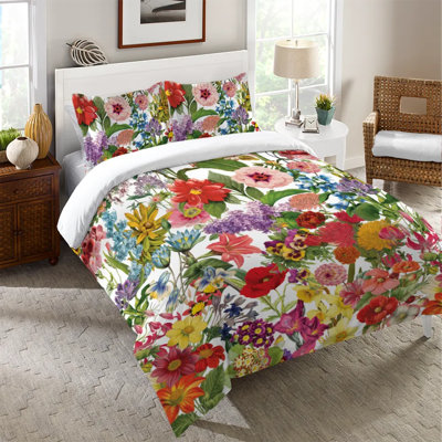 Floral Jumble Machine Woven Duvet Cover