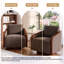 Fauteuil demi-tonneau pivotant avec coussins décoratifs Farmhouse-204744344