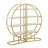 Round Bookcase, Home Office 4 Tier Bookshelf Open Freestanding Storage Shelf, MDF Board & Metal Frame