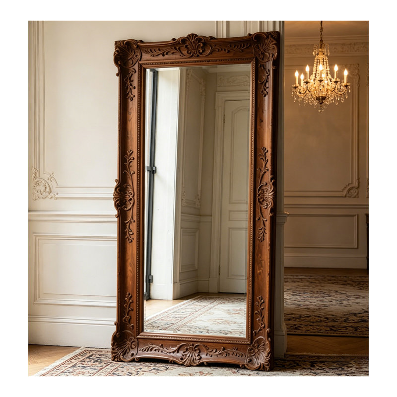 French Retro Rectangular Full-Length Mirror, 70.9" x 39.4"