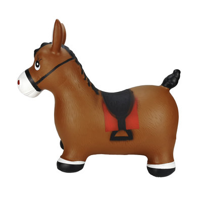 BounceZiez Inflatable Bouncy Ride-On Hopper with Pump