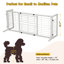 Barrière réglable sans perçage pour animaux de compagnie de 38 à 60 po de largeur, en bois massif, montée sous pression pour une installation facile dans les portes et les escaliers, brun chaud