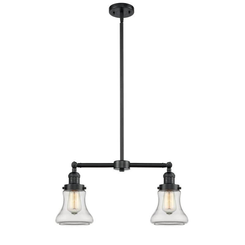 Edda 2 - Light Kitchen Island Pendant, 6 Watt Vinage LED Bulb, Clear, Oil Rubbed Bronze