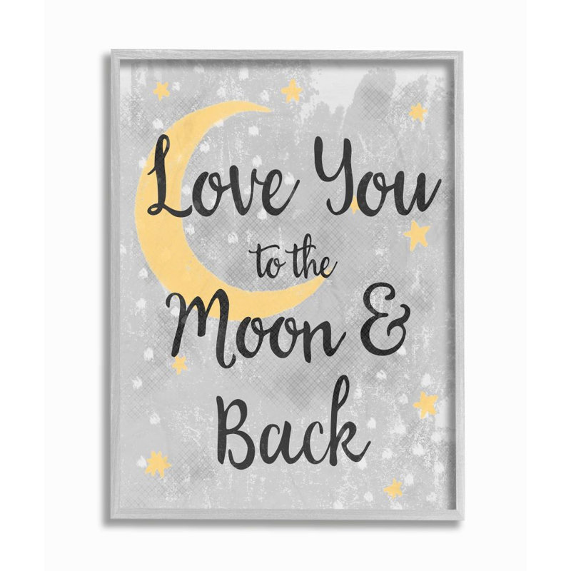 Art de lune Lerner Love You, H 14 po x l 11 po x P 1,5 po, Estampe numérique Farmhouse