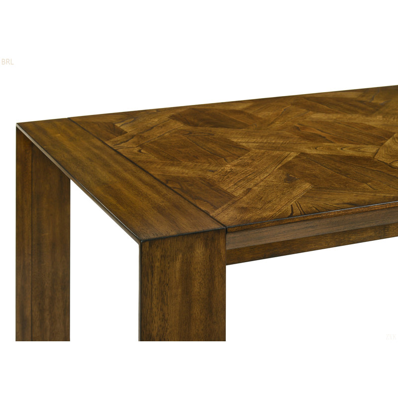 Table de salle à manger rectangulaire en bois massif, 5 pièces: table, banc, 4 chaises