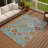 Machine Washable Indoor/Outdoor Chantille ACN2288 Damask Rug-546902693
