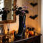 Vase de botte de sorcière gothique imprimé fleur de centre de table d'Halloween décorative pour foyer-640273782-640273785