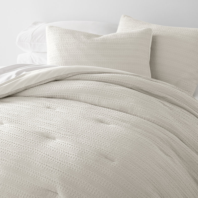 All Season Textured Down Alternative Comforter Set, Queen, Dune
