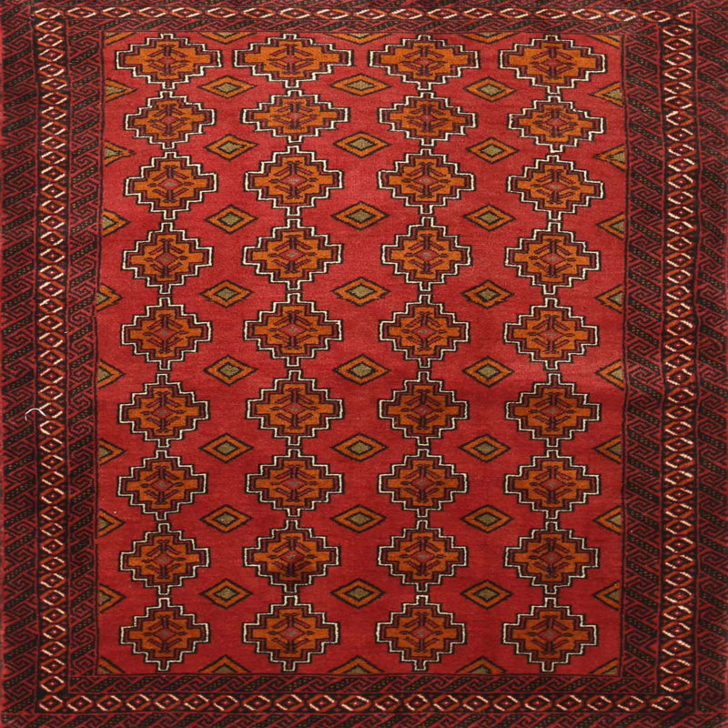 Tapis rouge à motif sud-ouest, Rond 6 pi