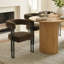 Ensemble de table de salle à manger pour 6 personnes avec table ovale et 6 chaises rembourrées en velours-100882828-100882831