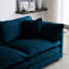 2 pièces et chaise, chenille bleue. Fabrication en bois massif, revêtement en chenille douce, coussins en éponge épais. Ajoutez du style à votre salon. Assemblage et chaise faciles à assembler, coussins confortables et modernes