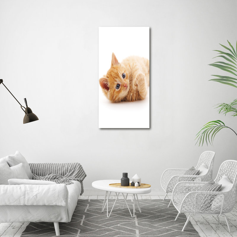 Little Red Cat - Wrapped Canvas Print