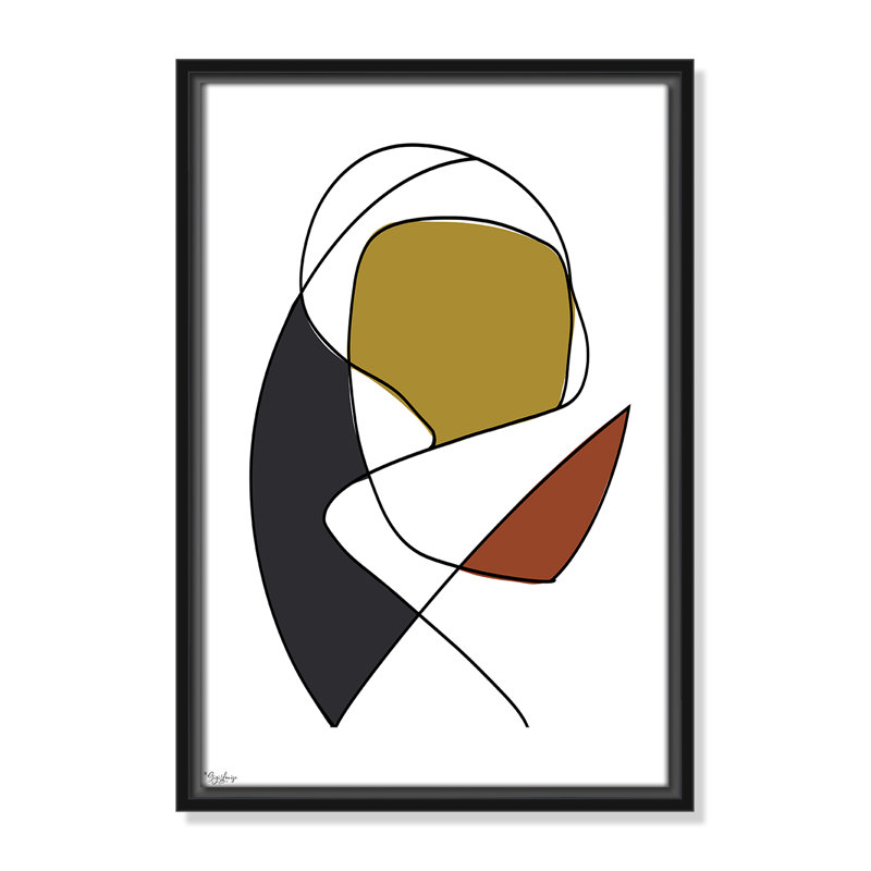 Abstract Tribeca 3, 19.5" H x 13.5" W x 2" D, Black