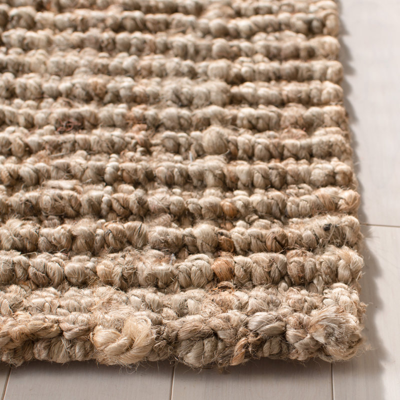 Alda Jute Natural / Gray Area Rug, Runner 2'6" x 6'