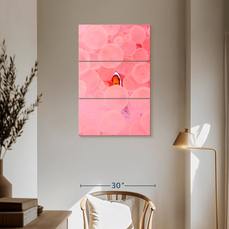 Pink Habitat Clownfish, 57" H x 36" W