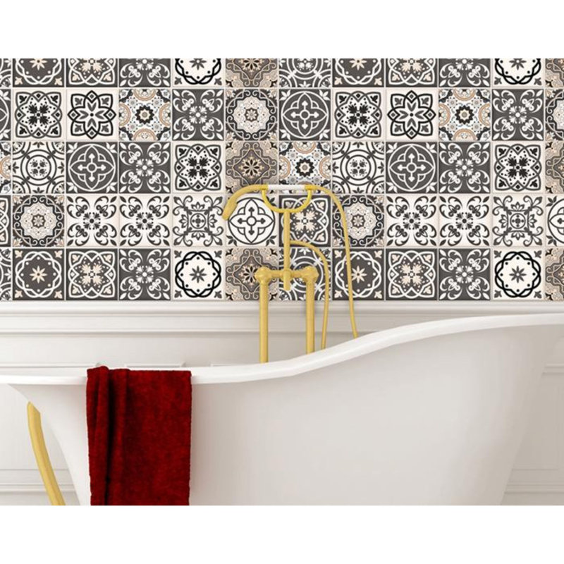 Décoration murale mosaïque, H 5 po x l 5 po x P 0,1 po