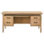 Bureau d'ordinateur à 4 tiroirs à double caisson brun clair patiné Goodson-128836675