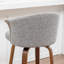 Tabouret de comptoir pivotant rembourré avec structure en bois Devault-123162628