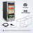 15" Beverage Refrigerator 130 Can Built-in Beer Cooler with Two Handle and Reversible Hinge