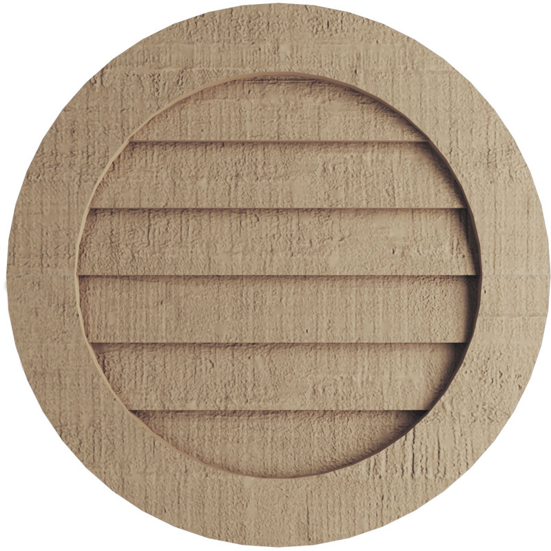 Évent rond en similibois Timberthane, Cèdre brut, H 1 po x l 33 po x L 33 po
