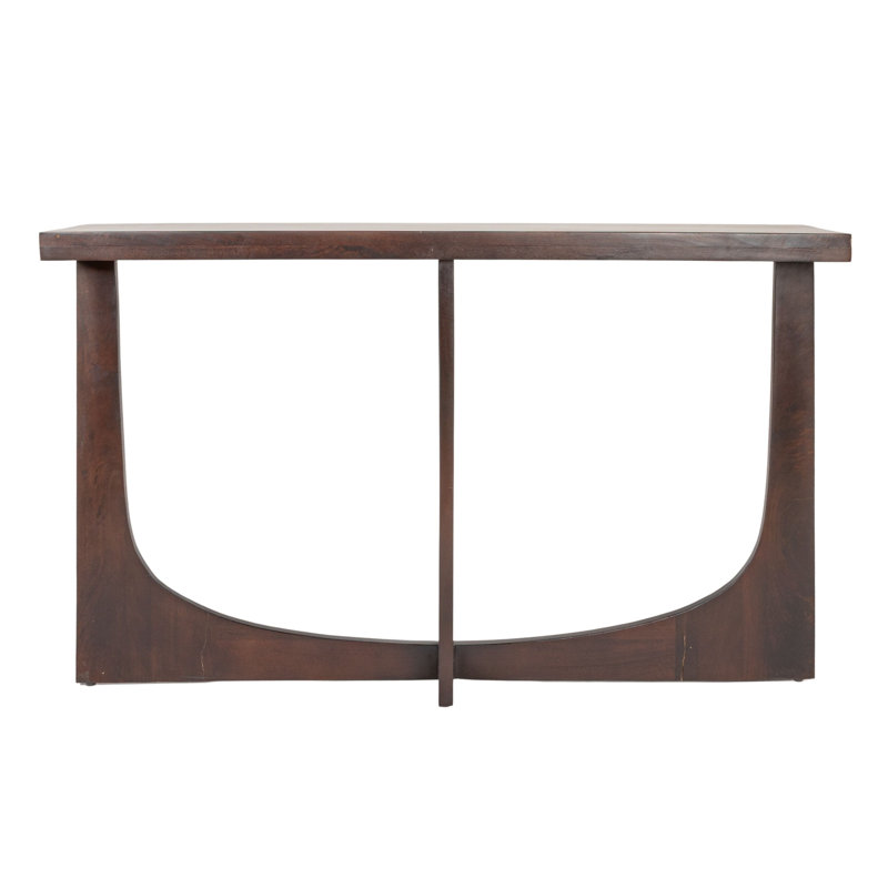 Wilder Rectangular Mango Wood Console Table with Trestle Base