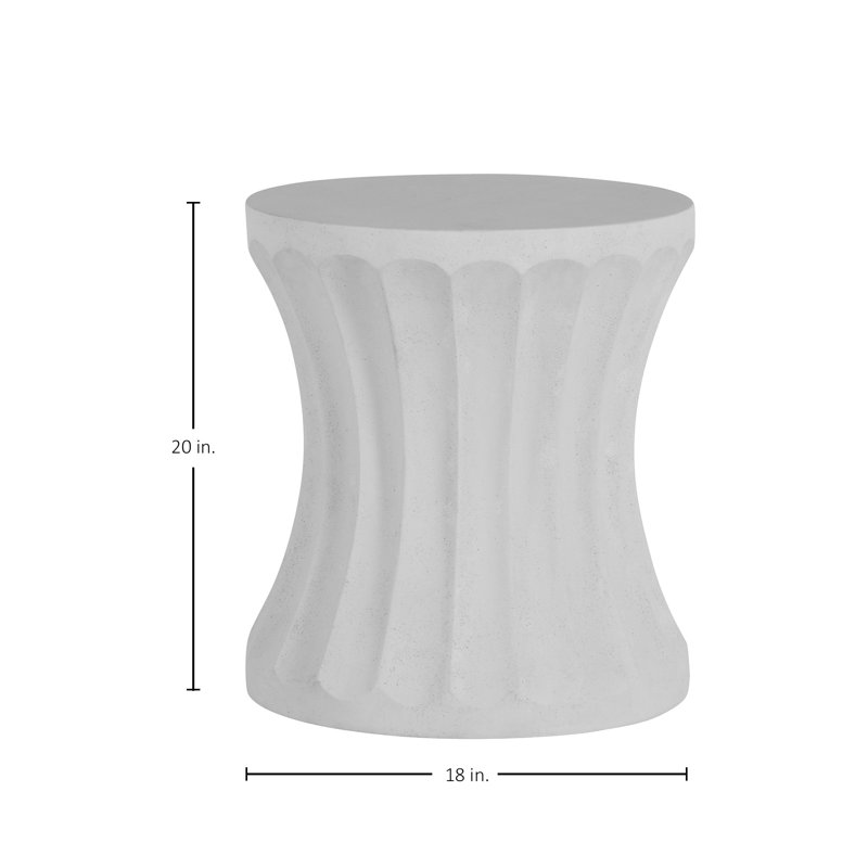 Gannet Cast Stone Side Table, Natural