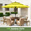 3 m 3-Tier Solar Patio Umbrella,32 LED Lights Patio Table Umbrellas With Tilt And Crank,8 Sturdy Ribs For Market, Beach, Pool, Garden, Deck, Backyard-1794199854