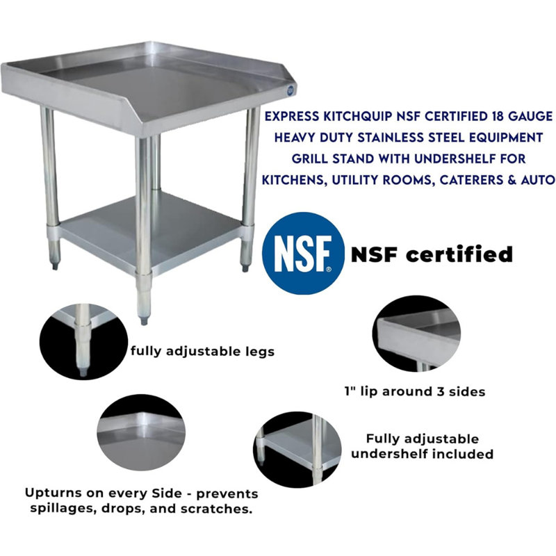 Table de mixage et équipement industriel en acier inoxydable Express KitchQuip - H 24 po x l 36 po x P 30 po