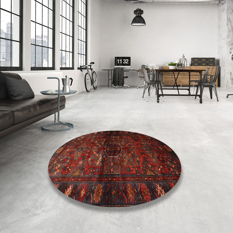 Erickah Oriental Indoor Rug, Round 3'