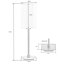 Pair (2x) Square Stick Antique Brass Metal Bedside Table Lamp 