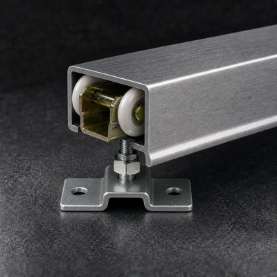 Pocket Door Roller Assembly, 1 in. Outside Diameter, Convex, Plastic Tires, Steel Bracket (Single Pack)