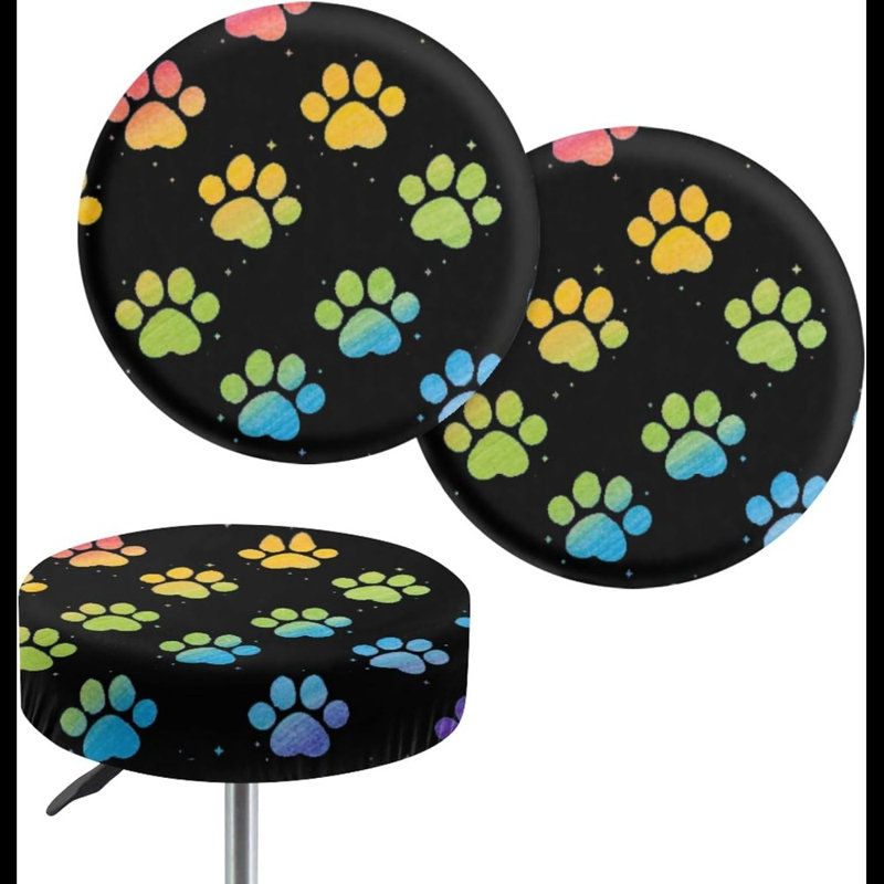 Housse de tabouret de bar Rainbow Dog