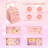 Wooden Jewelry Box with Music for Girls, Rotating Ballerina & Built-in Mirror, 4-Drawer Little Girls Treasure Storage Case for Hair Accessories Bracelets Necklaces, Children Birthday Christmas Gift