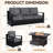 5-Piece Aluminum & Iron Outdoor Lounge Set with Plush Cushions and Convertible Fire Pit Table-1579066719-1579066712