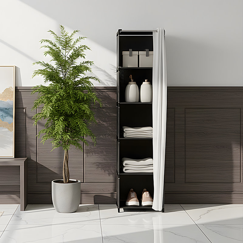 40cm Portable Wardrobe, Black