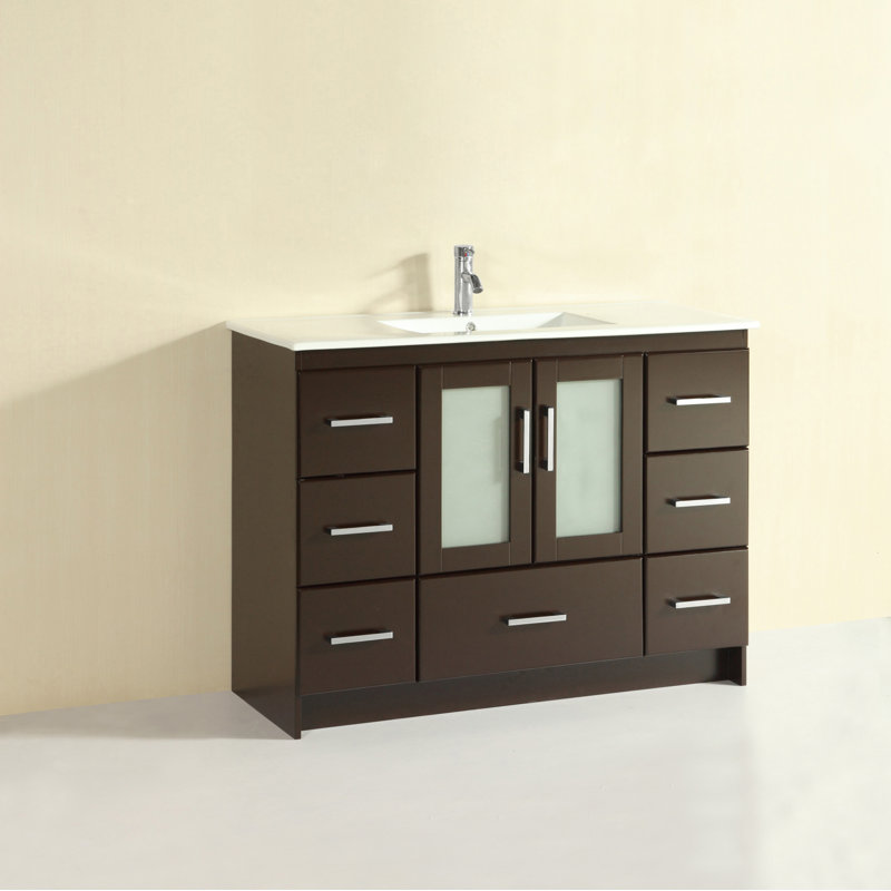 Ensemble de meuble-lavabo simple 48 po, Espresso