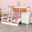 Space-Saving Bunk Bed Featuring Built-In Closet, Drawers, Shelving And Ambient LED Lights