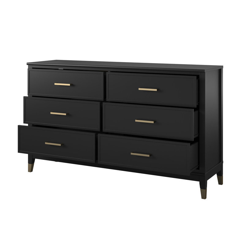 Chest of 6 Drawers, Black