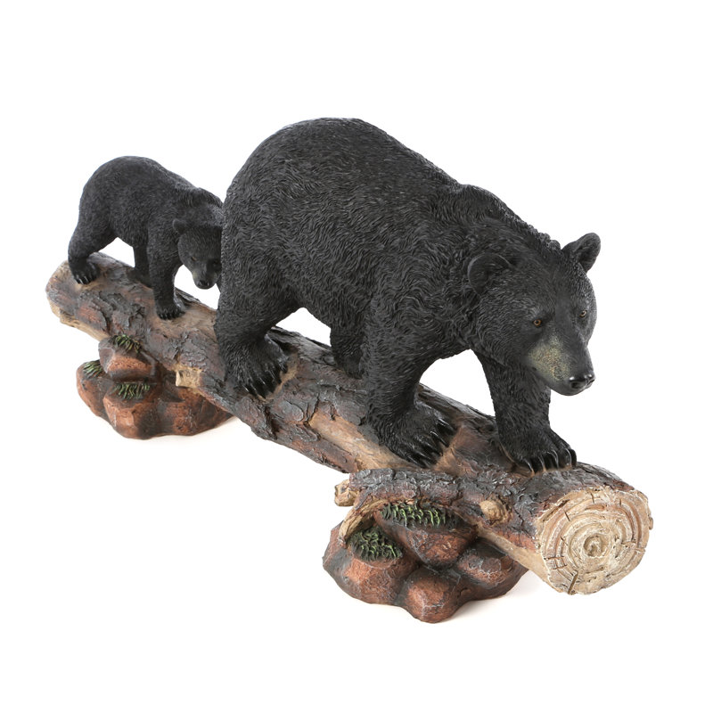 Statue de mère-ours et petit grand