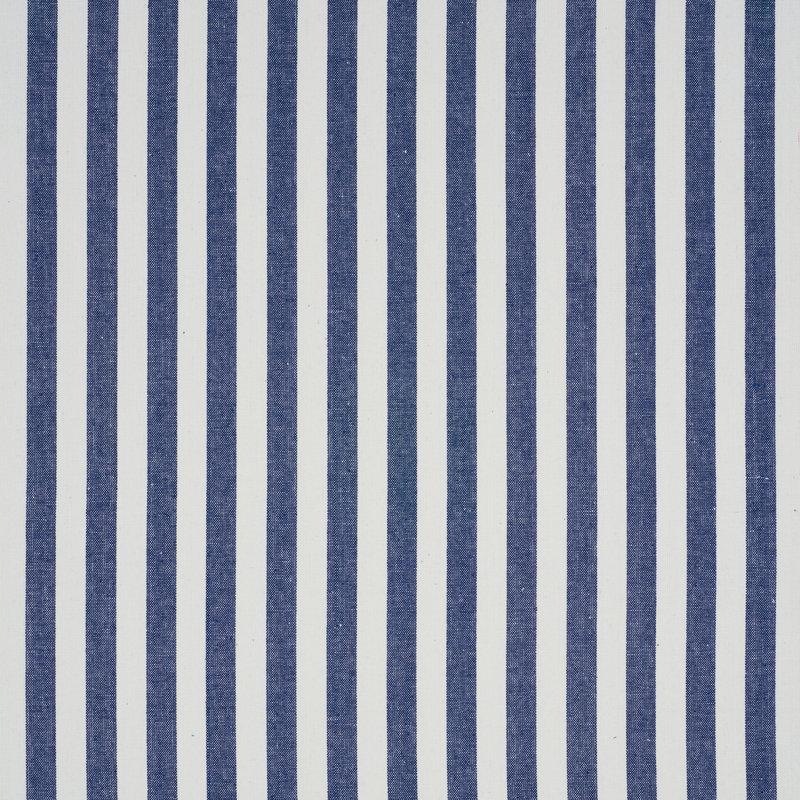 Linen Stripe Wallpaper, Indigo