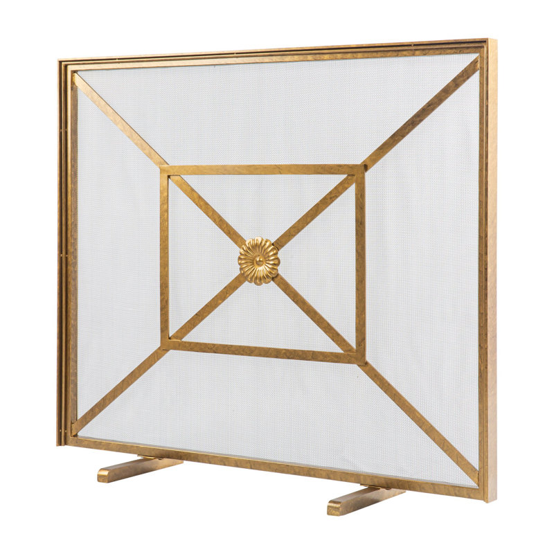 Royal Steel Fireplace Screen, Royal Gold