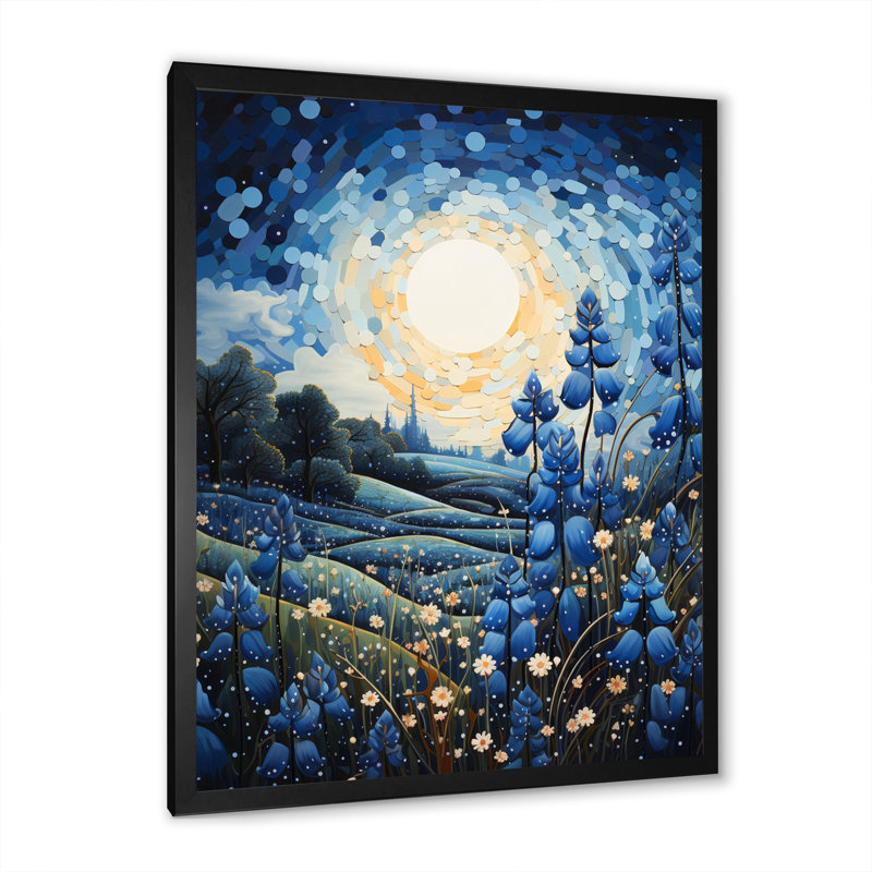 Bluebonnets Flower Blissful IV - impression, Cadre photo noir, H 20 po x l 12 po x P 1 po