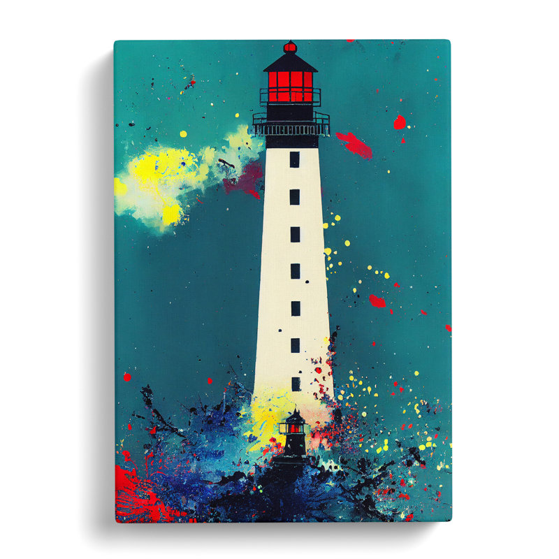 Lighthouse Splatter Vol.2 - Wrapped Canvas, 60cm H x 40cm W x 3cm D
