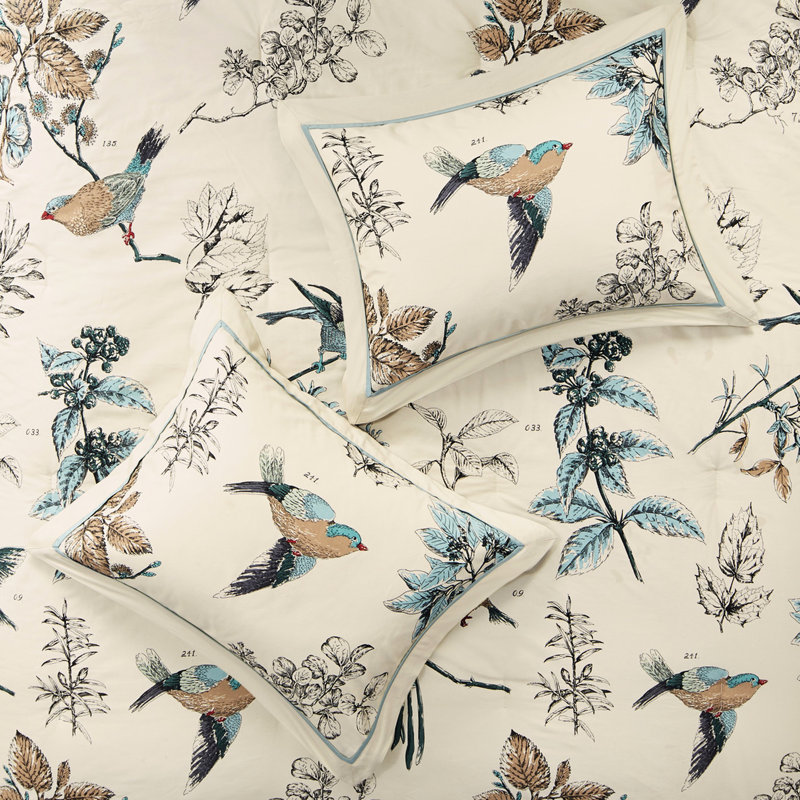 Édredon de luxe très grand kaki - Édredon en sergé de coton 7 pièces et accents avec coussins assortis