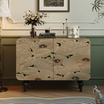 Armoire d'entrée en bois massif de style français