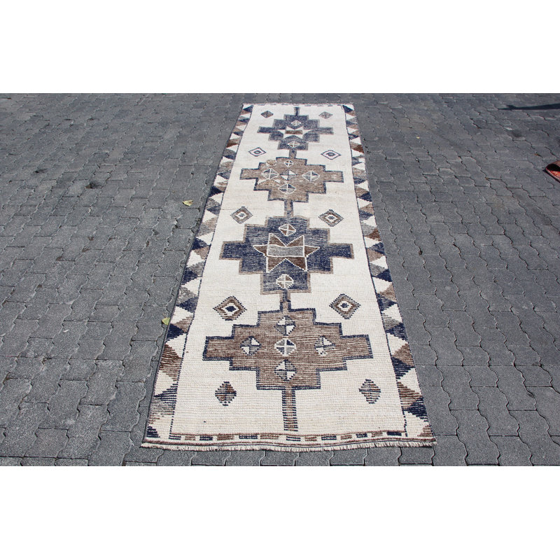 Tapis turc beige rétro Herki