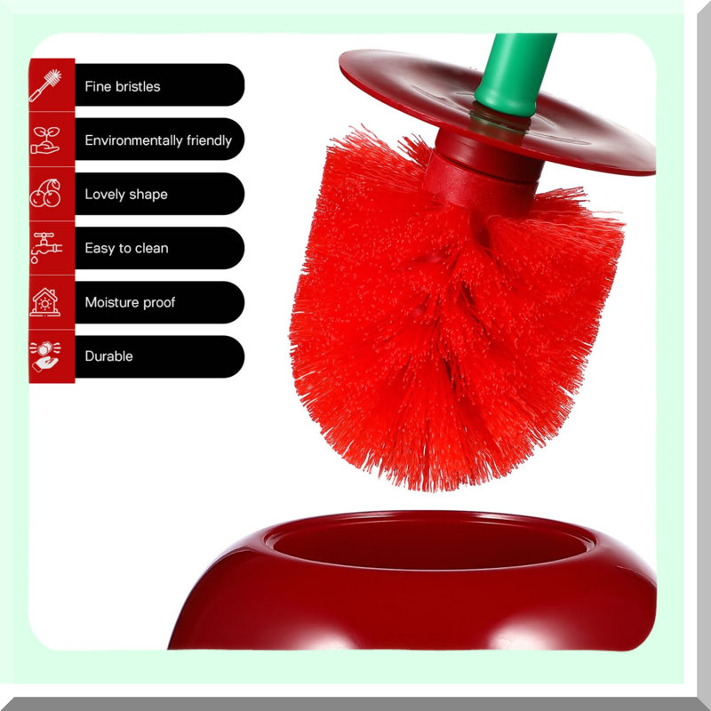 CherryClean Compact Bathroom Brush Set