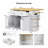 Rolling Kitchen Island with Drop Leaf.5 Wheels with 5 Open Side Racks-1572545546