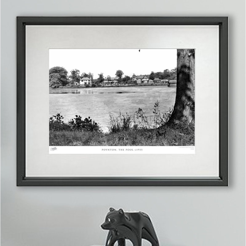 Poynton, The Pool C1955 - Single Picture Frame Print, 60cm H x 80cm W x 2.3cm D