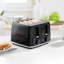 Daewoo Argyle Black Matching Kettle Toaster And Microwave Set 23L, 3000W Jug & 4 Slice